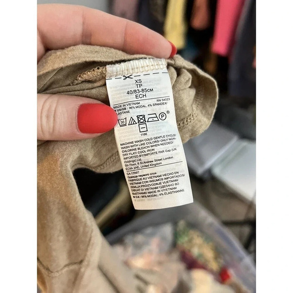 Banana Republic Signature Modal Long Sleeve Turtleneck Size XS Tan Brown Women’s - Picture 4 of 5